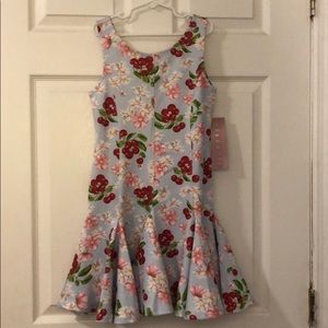 Scuba material skater dress